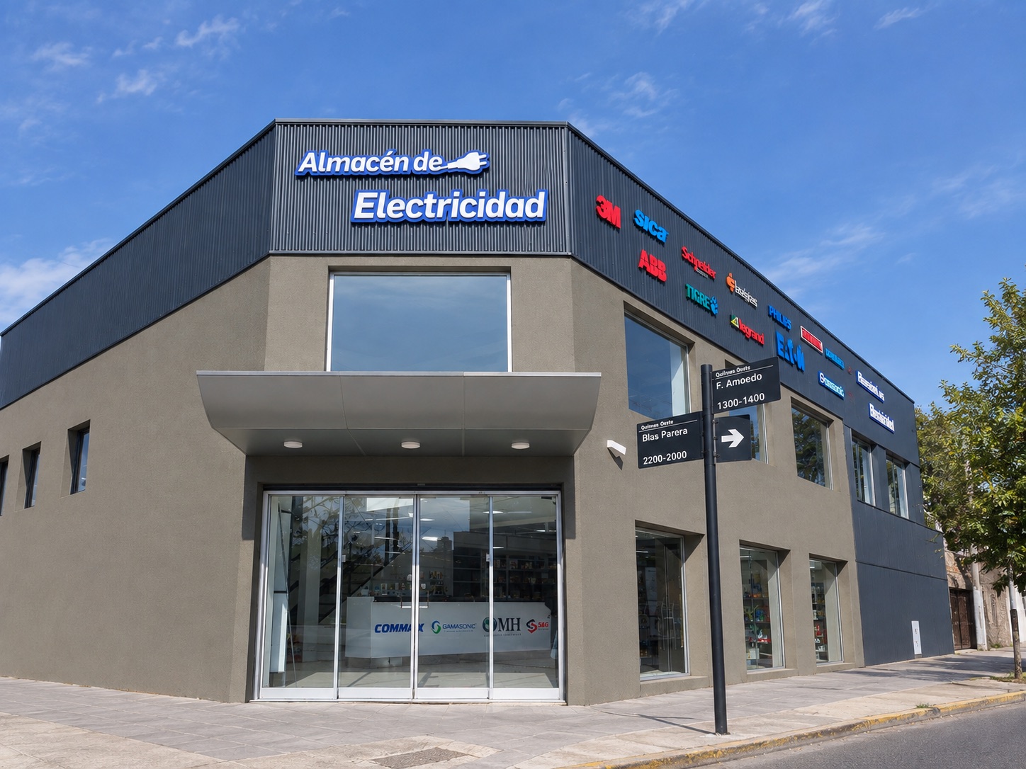 Fachada del local de Almacén de Electricidad en Felipe Amoedo y Blas Parera, Quilmes