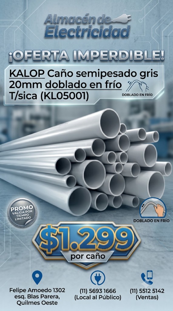 Caño KALOP semipesado 20mm